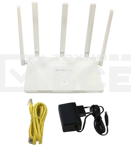 Роутер беспроводной Origo OWR3030AXG (OWR3030AXG/A1A) AX1800 10/100/1000BASE-T белый