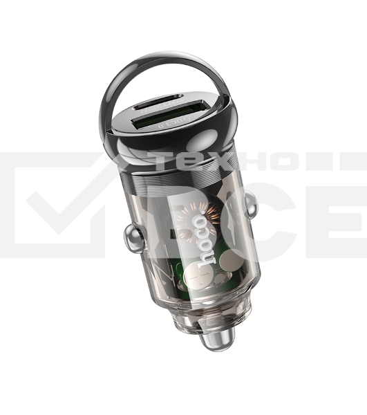 Автомобильное зарядное устройство Hoco Z53A 30Вт, USB, Type-C, черный, коробка