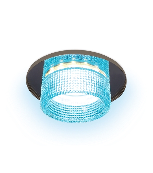 Светильник Ambrella light TN351 CH/BL хром/голубой GU5.3+3W (LED COLD) D95*45
