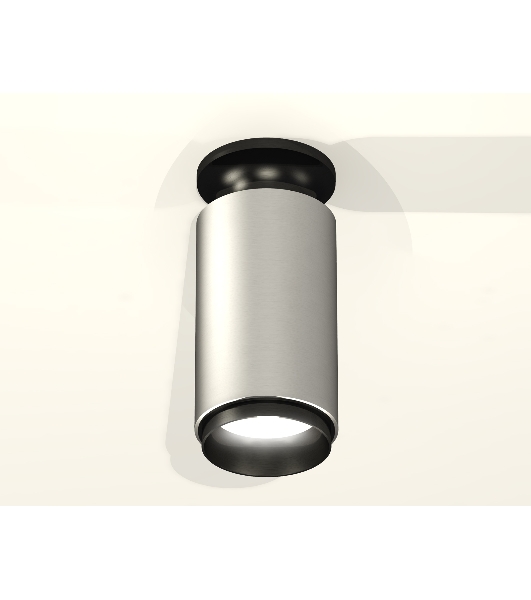 Светильник Ambrella Light XS6324100 SSL/PBK серебро песок/черный полированный MR16 GU5.3 (N6902, C6324, N6121)