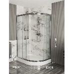 Душевой уголок BAU Dream Hit с поддоном 120x80х195, прозрачное закаленное стекло, хромированный проф, фото5