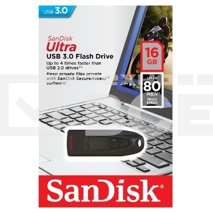 Флеш диск Sandisk 16Gb Ultra SDCZ48-016G-U46 USB3.0 черный
