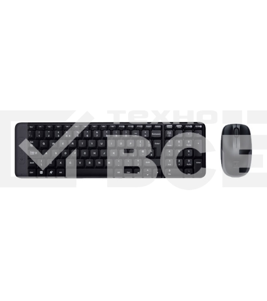 Клавиатура + мышь Logitech MK220 клав:черный мышь:черный USB беспроводная