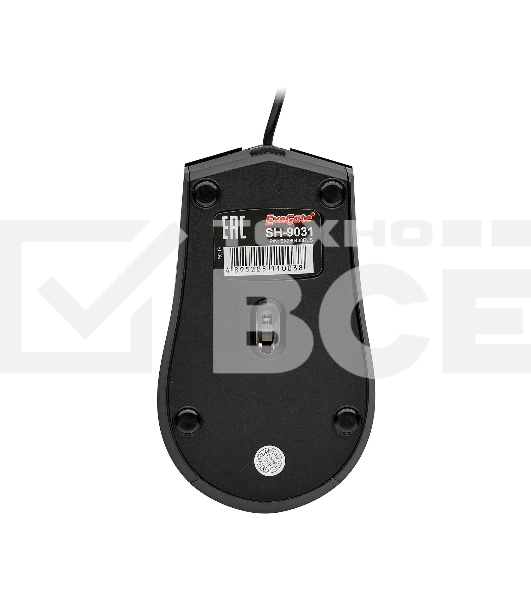 Мышь проводная ExeGate Professional Standard SH-9031 черный, 1000 dpi, USB, кнопки - 3