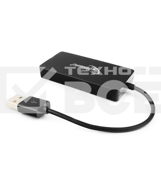 Концентратор USB 2.0 Gembird UHB-U2P4-03, 4 порта, блистер