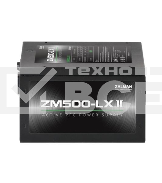 Блок питания Zalman ZM500-LXII, 500Вт, 120мм, черный