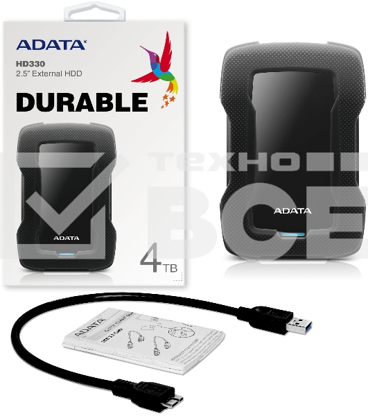Внешний жесткий диск 4TB ADATA HD330, 2,5