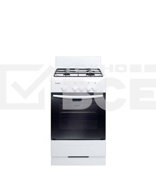 Плита газовая Gefest ПГ 3200-08 белый, конфорок 4 шт, духовка 42 л, 50 см x 85 см x 53 см