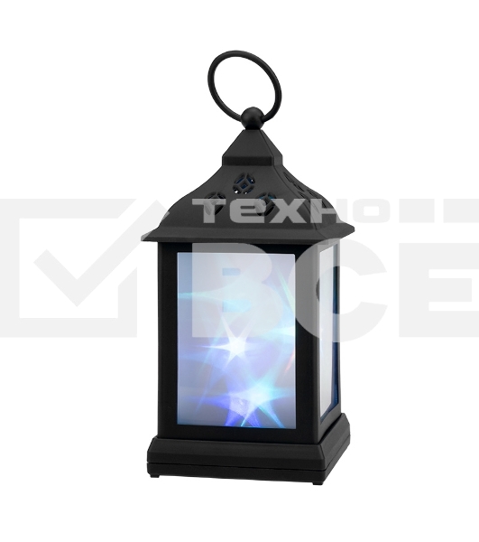 Декоративный фонарь NEON-NIGHT 11х11х22,5 см, черный корпус, цвет свечения RGB с эффектом мерцания NEON-NIGHT