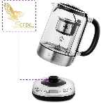 Чайник электрический Kitfort KT-6116 1.7 л, 2200 Вт, нержавеющая сталь/черный (корпус: стекло), фото15