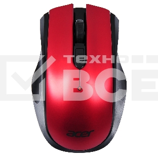 Мышь беспроводная Acer OMR032 черный/красный, 1600 dpi, радиоканал, USB, кнопки - 4