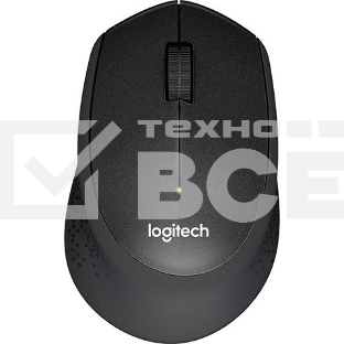 Мышь беспроводная Logitech M330 SILENT PLUS черный, 1000 dpi, радиоканал, USB, кнопки - 3