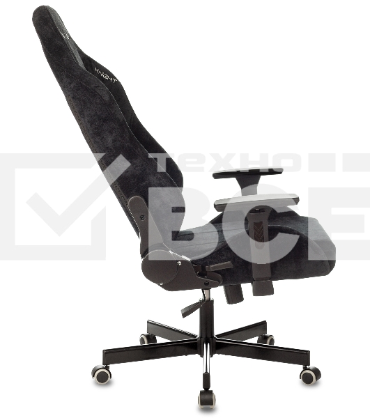 Кресло игровое Knight N1 Fabric черный Light-20, с подголов. крестовина металл