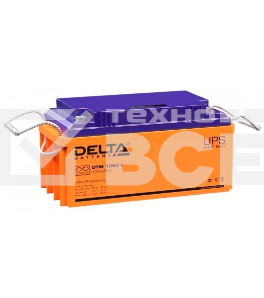 Батарея Delta DTM 1265 L (65 А\ч, 12В) свинцово- кислотный аккумулятор