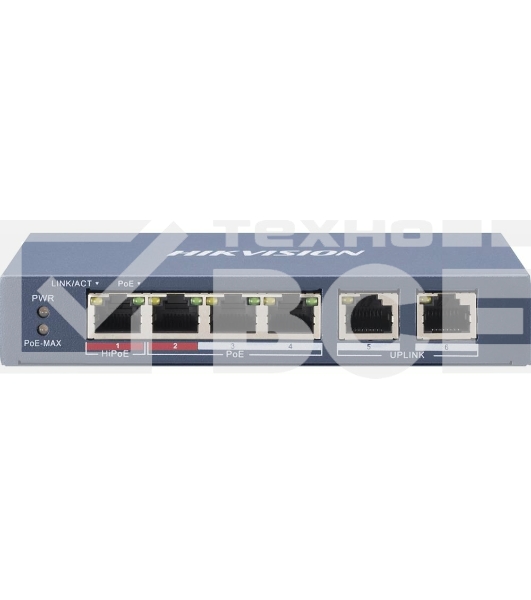 Коммутатор Hikvision DS-3E0106HP-E