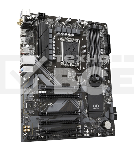 Материнская плата Gigabyte B760 DS3H AX DDR4, LGA 1700, Intel B760, 4xDDR4, 4xSATA, 2xM.2, 1xPCIe 4.0 x16, 4xPCIe 3.0 x1, 1xHDMI, 1xDP, 1x 1Gb LAN, 4xUSB-A 2.0, 1xUSB-A 3.2 Gen 2, 1xUSB-C 3.2 Gen 2, 3x3.5 мм, 7.1, ATX.