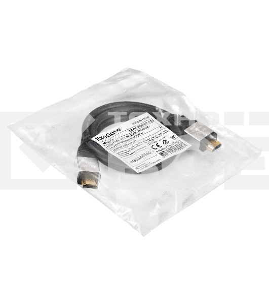 Кабель HDMI ExeGate EX-CC-HDMI8K-1.0 (19M/19M, v2.1, 1м, 8K UHD, Ethernet, позолоченные контакты)