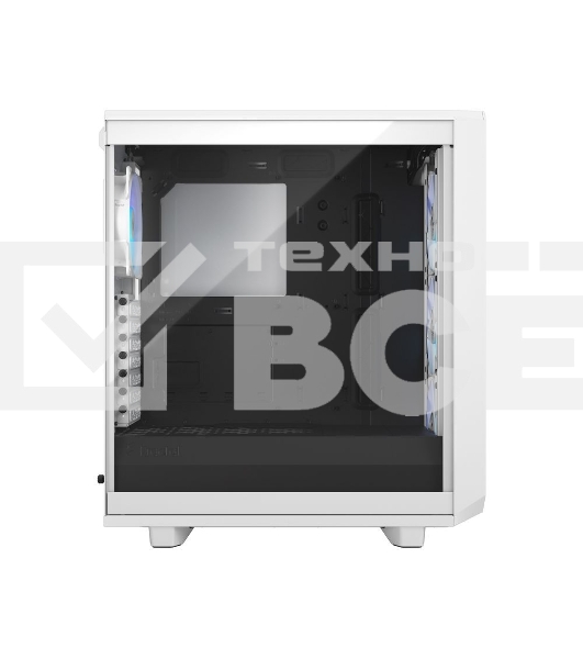 Корпус ПК без блока питания Fractal Design Meshify 2 Compact RGB TG Light Tint, Midi-Tower, 4x120mm RGB, 2xUSB-A 3.2 + 1xUSB 3.2 Type-C ATX, mATX, mITX White