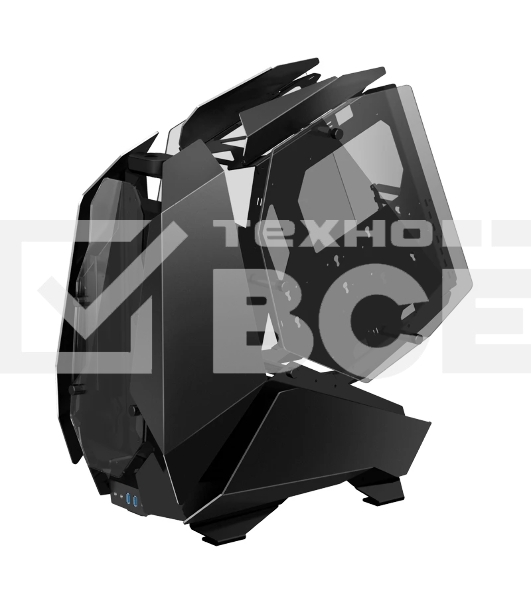 Корпус без блока питания JONSBO MOD-5, Full-Tower, TG, no fans, 2xUSB-A 3.0 + 1xUSB-C 3.2, ATX, mATX, mITX Black
