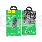 Автомобильное зарядное устройство Hoco Z53A 30Вт, USB, Type-C, черный, коробка, фото 1