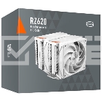 Кулер для процессора PCCooler RZ620 WH (260W, 4-pin PWM, 158мм, Al/Cu, 6x6мм, 2x120мм, 86.73CFM, 32dBA, 1800RPM, S: 1851/1700/1200/115X, AM5/AM4, белый), фото13