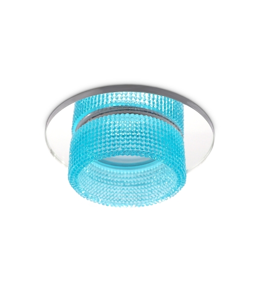 Светильник Ambrella light TN351 CH/BL хром/голубой GU5.3+3W (LED COLD) D95*45