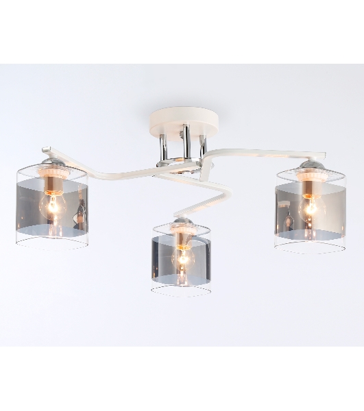 Светильник Ambrella light TR303217/3 WH/CH/SM белый/хром/дымчатый E27*3 max 60W D540*250