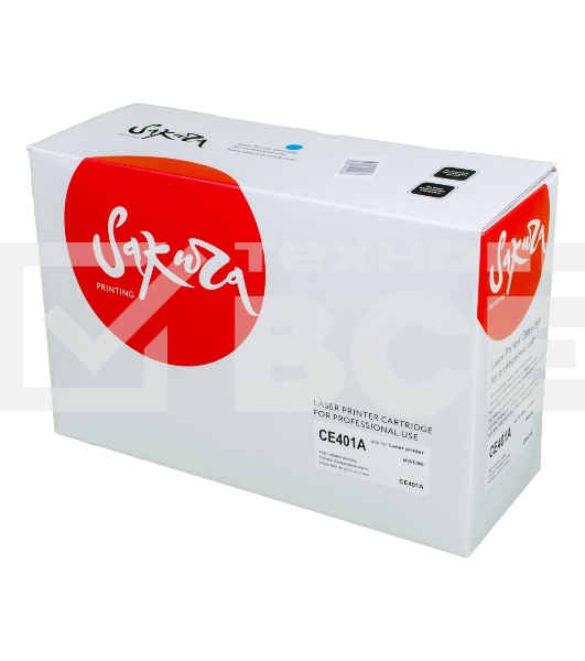 Картридж Sakura CE401A для HP Enterprise 500 Color M551n/525f/525dn/570/575f, синий, 6000 к.