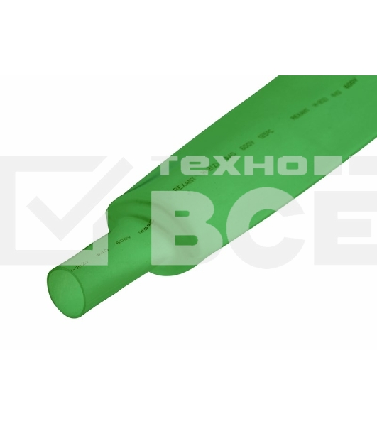 Термоусаживаемая трубка Rexant 40,0/20,0 мм, зеленая, упаковка 10 шт. по 1 м