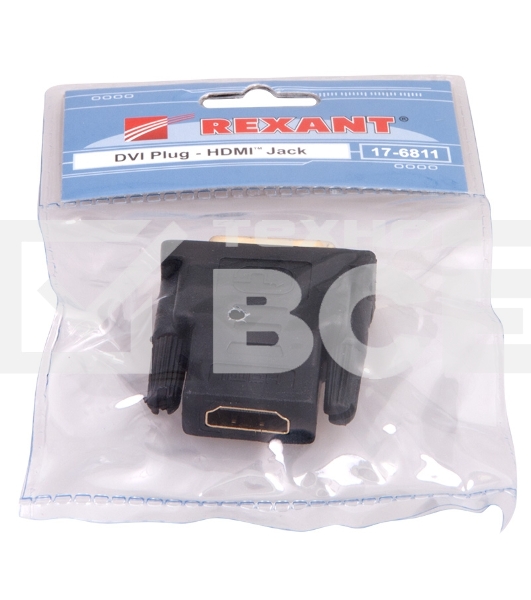 Переходник Rexant (17-6811) ПЕРЕХОДНИК шт.DVI - гн.HDMI GOLD