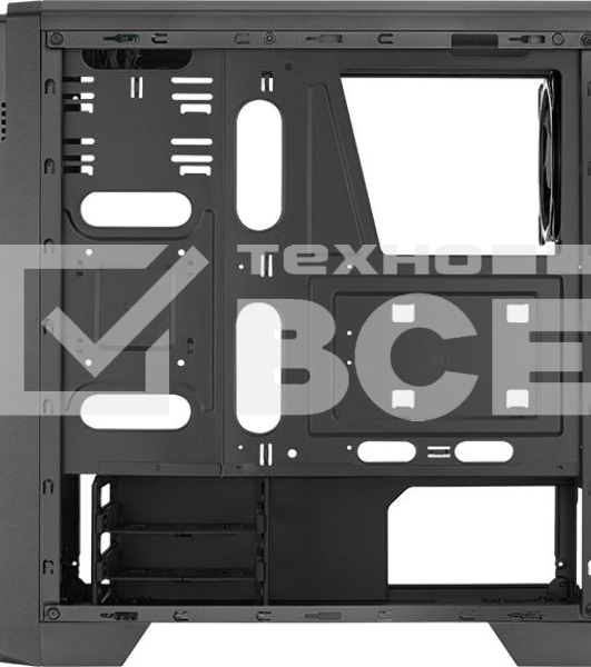 Компьютерный корпус Aerocool / Formula Ore Saturn FRGb-G-BK-v1 (2xUSB, 2xAudio, 0.5 мм,3x120 мм FAN, прозрачная стенка-закаленное стекло, ATX,