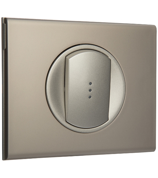 Лицевая панель для выключателя с индикацией титан