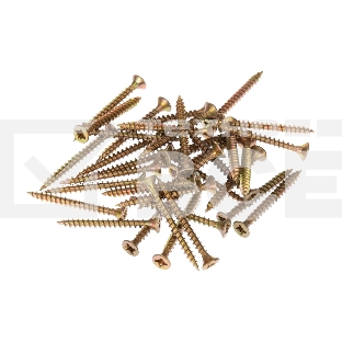 Саморез универсальный KRANZ 3.5х35, желтый цинк, пакет (25шт.)