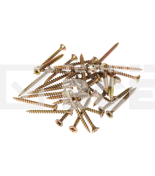 Саморез универсальный KRANZ 3.5х35, желтый цинк, пакет (25шт.)