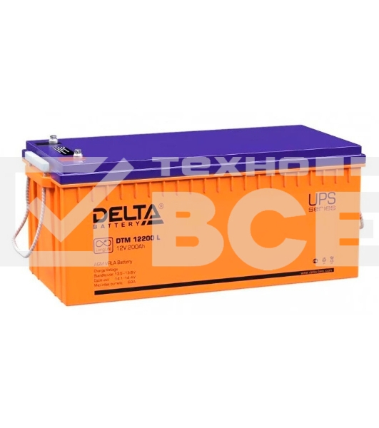 Батарея Delta DTM 12200 L (200 А\ч, 12В) свинцово- кислотный аккумулятор