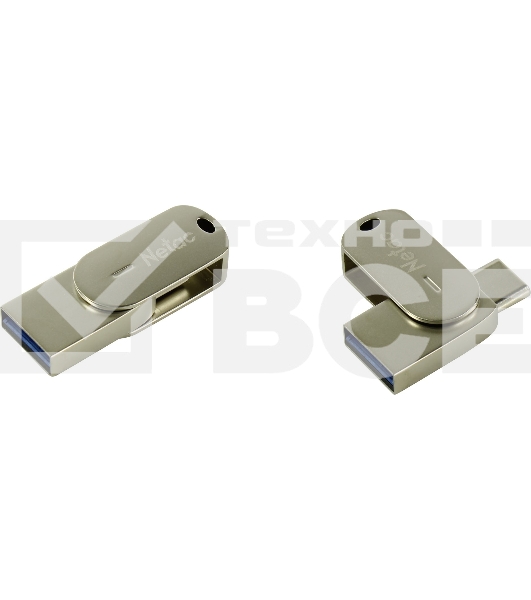 Флеш диск Netac USB Drive U785C USB3.0+TypeC 64GB, retail version