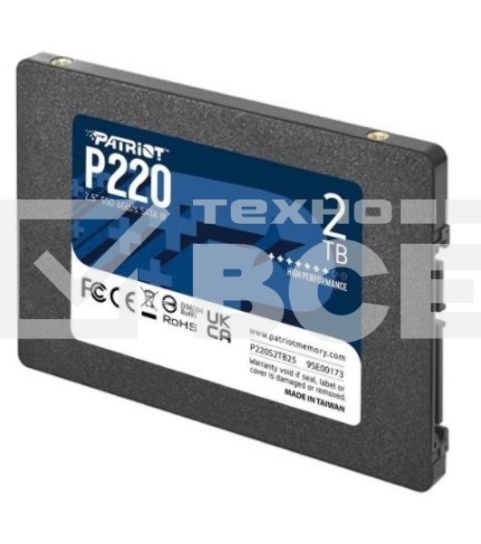 Накопитель SSD Patriot P220, 2TB, SATA III, 2.5