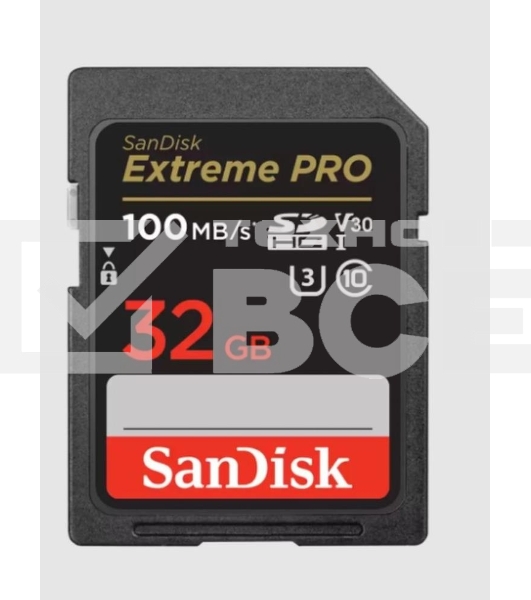 Карта памяти SanDisk Extreme Pro SD UHS I 32GB Card for 4K Video for DSLR and Mirrorless Cameras 100MB/s Read & 90MB/s Write, Lifetime Warranty