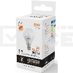 Лампа светодиодная LED 8Вт E14 220В 2700К Elementary шар 53118 Gauss, фото4