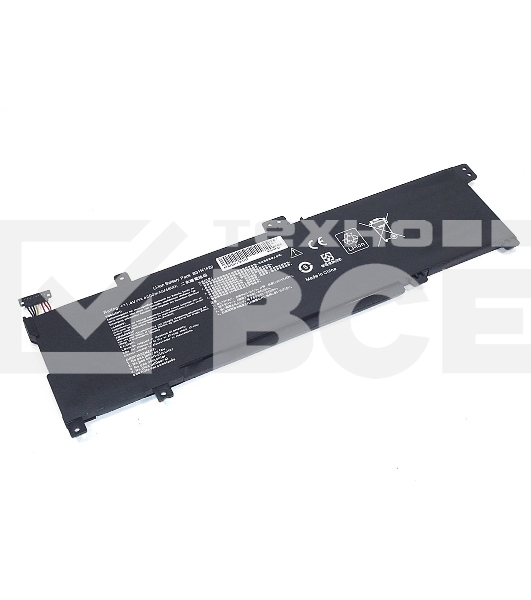 Аккумуляторная батарея для ноутбука Asus K501 11.4V 48Wh OEM черный