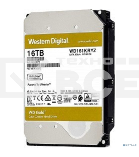 Жесткий диск Western Digital SATA 16Tb 7200RPM 6Gb/S 512MB GOLD WD161KRYZ