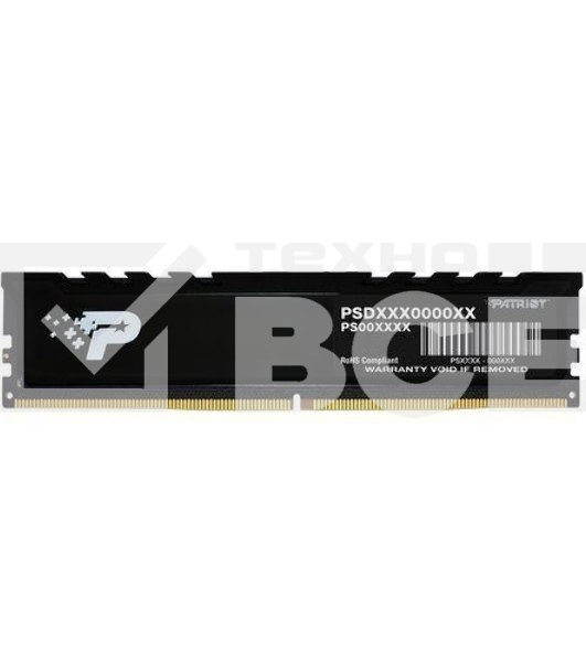 Оперативная память Patriot Signature Premium, DDR5, 16GB (1x16 GB), 4800 MHz, CL40, радиатор, черный