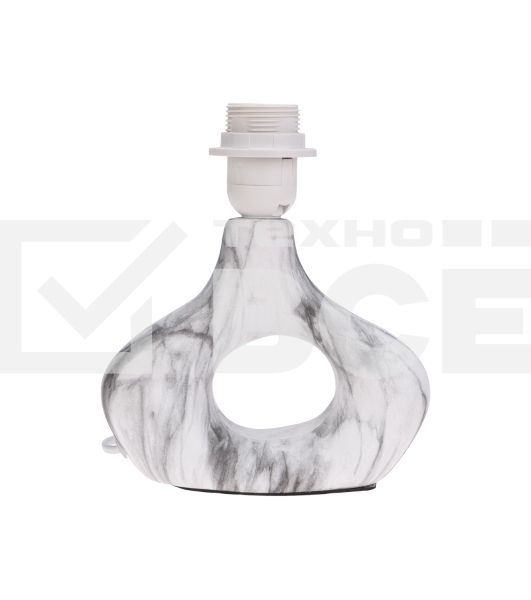 Светильник декоративный настольный Форте, основание кольцо под белый мрамор, черный абажур, цоколь Е27, 60Вт REXANT