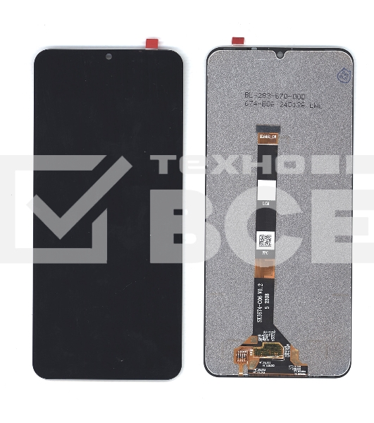 Дисплей для Realme C53, C51 (RMX3760, RMX3830) в сборе с тачскрином черный