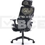 Кресло офисное Cactus CS-CHR-MC01-LGNBK салатовый, сиденье черный, сетка/ткань, с подголов. крестов. пластик, подст. для ног, фото9