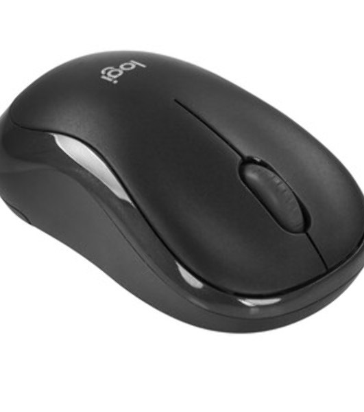 Мышь беспроводная Logitech B175 черный, 1000 dpi, радиоканал, USB, кнопки - 3