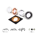 Корпус светильника C7632 SBK черный песок 92*92*H25mm MR16 GU5.3, фото 1