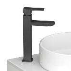 Тумба Bau Dream Blackwood 50 графит, раковина BAU Nimb 50х36, смеситель для раковины высокий Hotel Black, черный, фото9