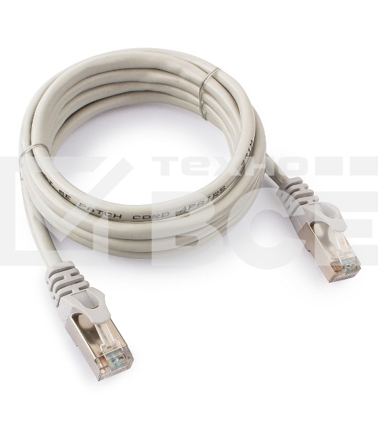 Патч-корд FTP Cablexpert кат.5e, 2м, литой, многожильный (серый)