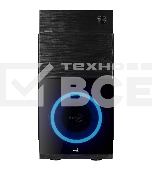 Компьютерный корпус Aerocool / Formula Cs-105 Blue (mATX, без БП, 1x USB3.0, 1x USB2.0, 1x 12cm blue LED front fan)